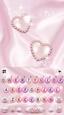 Pink Pearl Hearts Theme android App screenshot 0